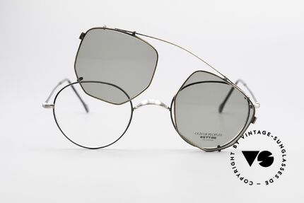 Oliver Peoples OP80BC Round Frame Square Clip On, Size: small, Made for Men and Women