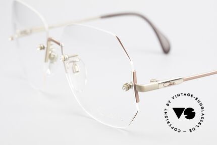 Cazal 216 Rimless Vintage Frame Ladies, lens shape can be changed by every optometrist, Made for Women