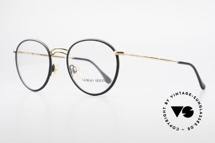 Giorgio Armani 152 Classic Round Vintage Frame, true 'gentlemen eyeglass-frame' in top-notch quality, Made for Men