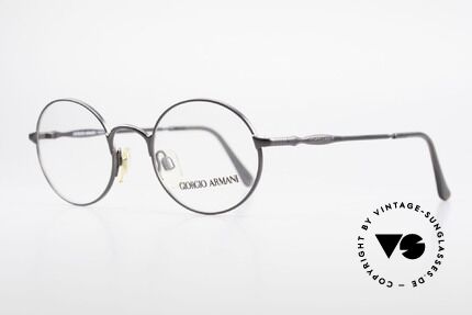 Giorgio Armani 243 Round Oval Eyeglasses 90's, sober, timeless style and frame finish (anthracite), Made for Men and Women