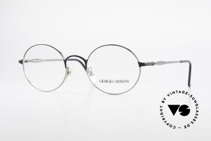 Giorgio Armani 243 Round Oval Glasses 90s Small Details