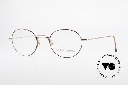 Giorgio Armani 252 Oval Vintage Glasses 90's Details
