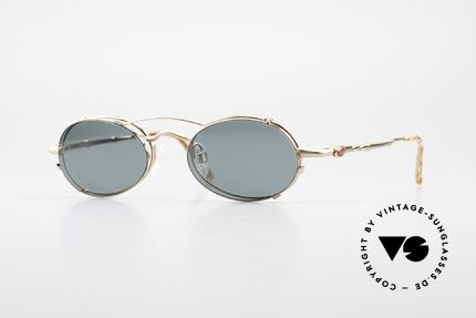 Bugatti 29710 Vintage Glasses with Sun Clip, classic Bugatti sunglasses from app. 1995/96, Made for Men