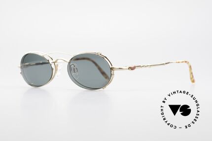 Bugatti 29710 Vintage Glasses with Sun Clip, eyeglass-frame with practical clip (sun lenses), Made for Men