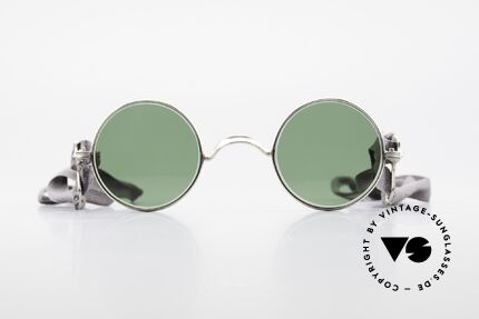 Militärbrille Round Old Army Military Sunglasses, straps instead of temples; simple & functional, Made for Men