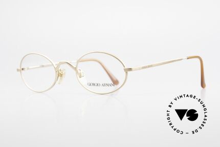 Giorgio Armani 122 Oval Vintage Designer Frame, flexible spring hinges for an excellent wearing comfort, Made for Men and Women