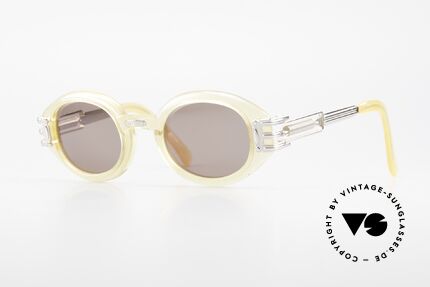 Jean Paul Gaultier 56-5203 90's Steampunk Shades Oval Details