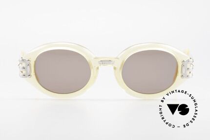 Jean Paul Gaultier 56-5203 90's Steampunk Shades Oval, enormous massive / heavy frame in high-end quality, Made for Men and Women