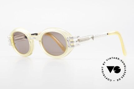 Jean Paul Gaultier 56-5203 90's Steampunk Shades Oval, industrial design often called as 'Steampunk' shades, Made for Men and Women