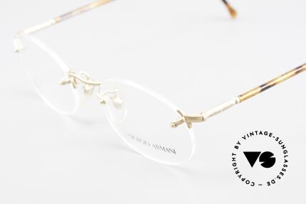 Giorgio Armani 197 Rimless Vintage Eyeglasses, unworn, NOS, one of a kind and outstanding quality, Made for Men and Women