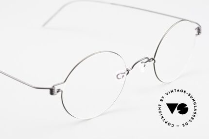 Lindberg Corona Air Titan Rim Round Titanium Frame Unisex, unworn, NOS, with original magnetic case by Lindberg, Made for Men and Women
