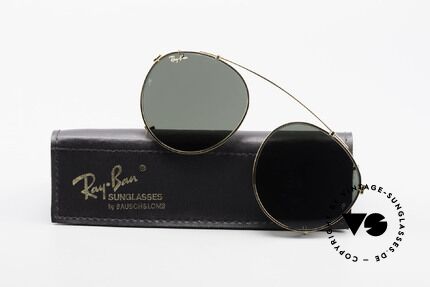 Ray Ban Round Metal 49 Clip On B&L USA Mineral Sun Lenses, orig. Clip-On for the old model'Round Metal 49mm', Made for Men and Women