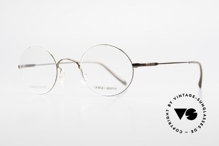 Giorgio Armani 348 Round Vintage 90's Eyeglasses, interesting frame finish in a kind of "taupe metallic", Made for Men and Women