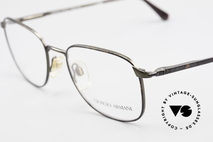 Giorgio Armani 236 Square Panto Vintage Frame, metal frame with flexible spring hinges; top comfort!, Made for Men