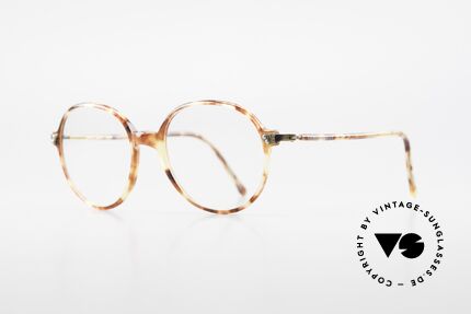 Giorgio Armani 334 Vintage Round Eyeglass-Frame, very elegant tortoise frame texture with brass hinges, Made for Men and Women