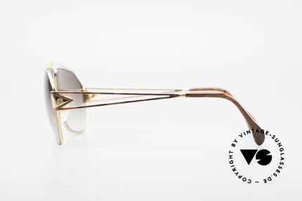 St. Moritz 403 Rare 80's Jupiter Sunglasses, precious materials (gold-plated and "root wood" decor), Made for Men