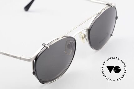 Giorgio Armani 163 Clip On 132 Panto Eyeglasses, unworn (like all our vintage GIORGIO Armani frames), Made for Men