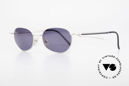 Yohji Yamamoto 52-4108 Titanium Designer Sunglasses, classic front with interesting temples in 'titan / black', Made for Men and Women