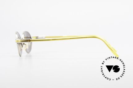 Yohji Yamamoto 52-7202 Designer Shades Oval Vintage, very dressy & with sophisticated details (designer piece), Made for Men and Women