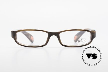 Bugatti 321 Odotype Horn Optic Eyeglass-Frame, distinctive design of the ODOTYPE SERIES, Made for Men
