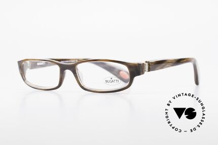 Bugatti 321 Odotype Horn Optic Eyeglass-Frame, ergonomic frame with 180°-spring hinges!, Made for Men