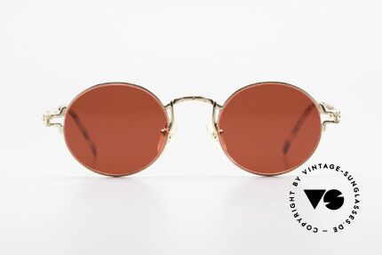 Jean Paul Gaultier 57-3175 Gold Plated Round Sunglasses, outstanding craftsmanship (22KT gold-plated frame), Made for Men and Women