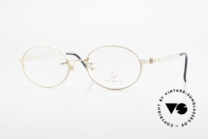 Yohji Yamamoto 51-5107 22kt Gold Plated Oval Frame, 1990's vintage eyeglass-frame by Yohji Yamamoto, Made for Men and Women