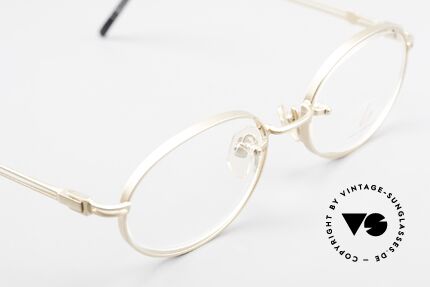 Yohji Yamamoto 51-5107 22kt Gold Plated Oval Frame, NO retro specs, but a 25 years old vintage original, Made for Men and Women