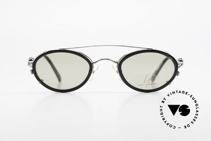 Yohji Yamamoto 51-7210 No Retro Shades Clip-On 90's, designer eyeglasses with practical sun clip; 100% UV, Made for Men and Women