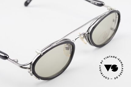 Yohji Yamamoto 51-7210 No Retro Shades Clip-On 90's, frame can be glazed with optical lenses of any kind, Made for Men and Women