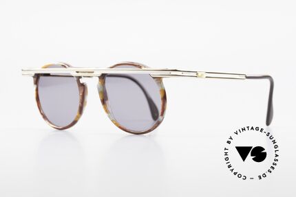 Cazal 648 Cari Zalloni Round Shades 90s, extroverted frame construction with unique coloring, Made for Men and Women