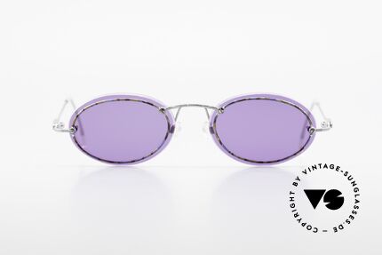 Cazal 770 Oval Vintage Sunglasses 90's, thin metal frame with interesting lens mounting, Made for Men and Women
