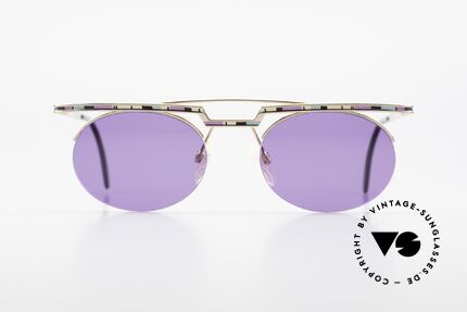 Cazal 758 No Retro Cazal Sunglasses 90s, great geometrical play (oval & square, at the same time), Made for Men and Women
