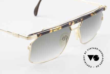 Cazal 752 Extraordinary Sunglasses 90's, a true eye-catcher in color: "amber-moss green", Made for Men