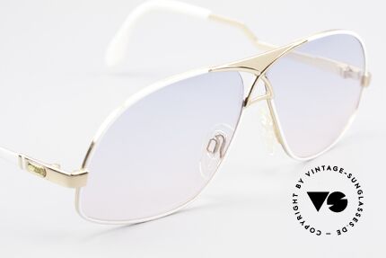 Cazal 737 80s Vintage Aviator Sunglasses, new fancy sun lenses with blue-pink gradient tint, Made for Men