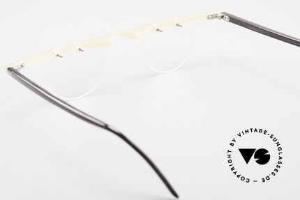 Theo Belgium Fhefa Rare 90's Buffalo Horn Glasses, original clear DEMO lenses can be replaced optionally, Made for Men and Women