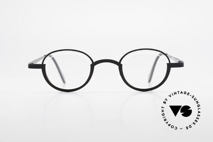 Theo Belgium Dozy Slim Rimless 90's Metal Eyeglasses, fancy model: "rimless" & "rimmed" at the same time, Made for Men and Women