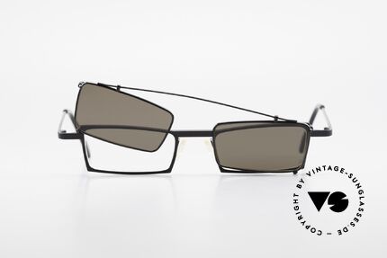 Theo Belgium XM Square Designer Frame Clip On, Size: medium, Made for Men
