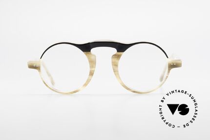 L.A. Eyeworks HITO 101 Vintage Frame Panto Style, with attention to details (every frame has a year of birth), Made for Men and Women