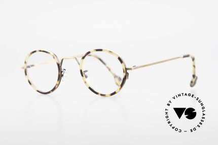 L.A. Eyeworks JO HENRY 442 Round Vintage 90's Eyeglasses, unisex frame (for ladies & gents) in brass / tortoise, Made for Men and Women