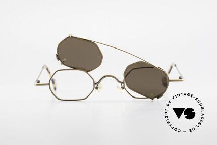 L.A. Eyeworks DICE 455 Vintage Frame With Sun Clip, Size: medium, Made for Men and Women