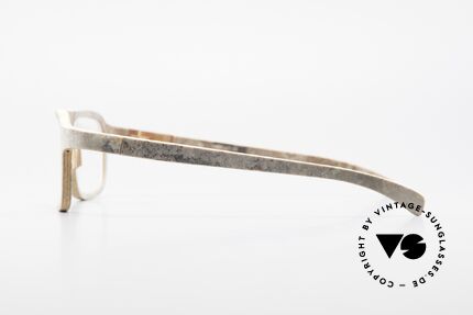 Rolf Spectacles Dino 41 Stone Eyewear & Wood Frame, wood frame with layered structure of shale, UNIQUE, Made for Men