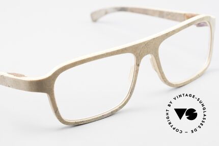 Rolf Spectacles Dino 41 Stone Eyewear & Wood Frame, unworn Original (like all our vintage Rolf Spectacles), Made for Men