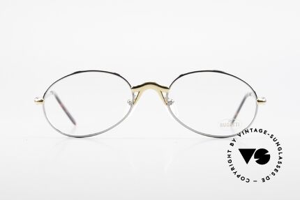 Bugatti 22126 Rare Oval 90's Vintage Glasses, classic bicolored frame finish: silver and gold-plated, Made for Men and Women
