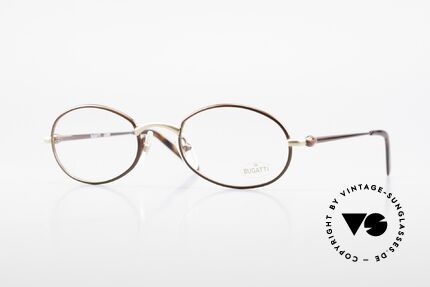 Bugatti 22369 Rare Oval 90's Vintage Frame, elegant vintage designer eyeglass-frame by BUGATTI, Made for Men and Women
