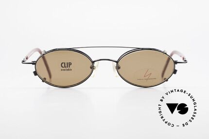 Yohji Yamamoto 51-8201 Oval Vintage Glasses Clip On, outstanding quality from the 1990's, made in JAPAN, Made for Men and Women