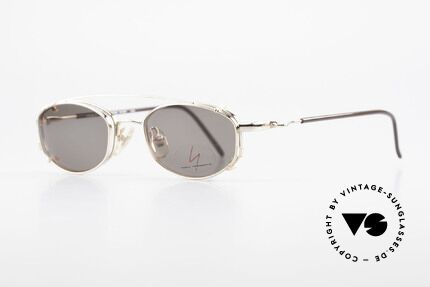 Yohji Yamamoto 51-7211 Gold Plated Frame With Clip On, costly GOLD-PLATED metal frame: luxury eyeglasses, Made for Men and Women