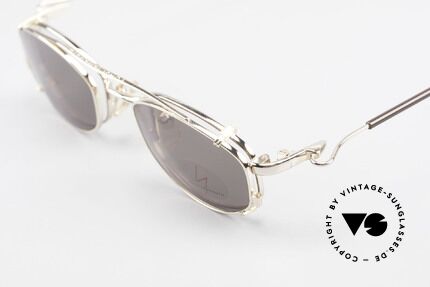 Yohji Yamamoto 51-7211 Gold Plated Frame With Clip On, demo lenses can be replaced optionally, + SUN CLIP, Made for Men and Women
