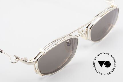 Yohji Yamamoto 51-7211 Gold Plated Frame With Clip On, never worn: like all our quality designer (sun)glasses, Made for Men and Women