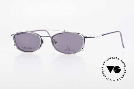 Yohji Yamamoto 51-0013 Clip On Titanium Frame Blue, vintage eyeglasses by Yohji Yamamoto with Clip-On, Made for Men and Women
